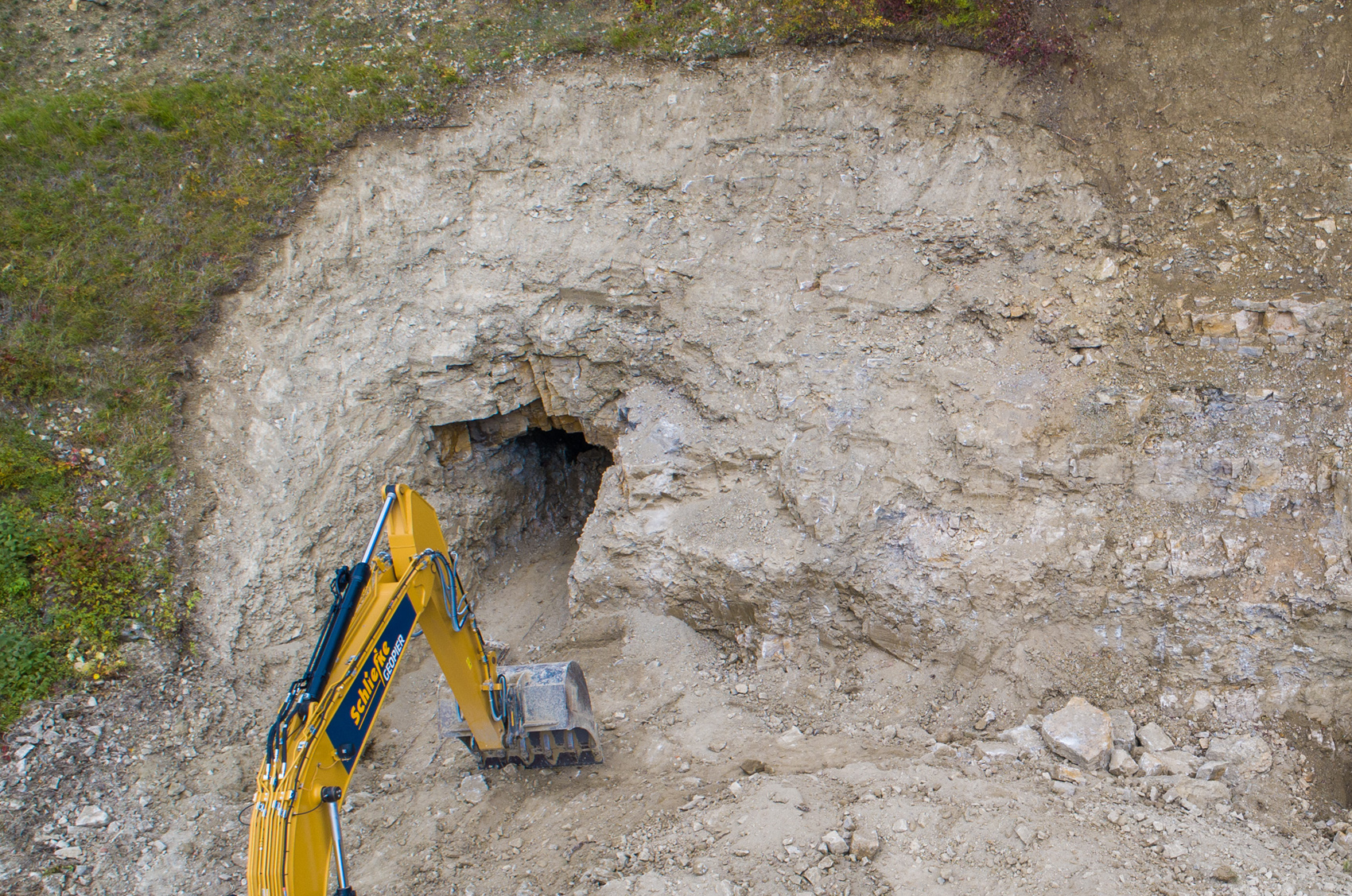 3D-Digitalisierung nach Grabungen nach verschollenen Stollen im Steinbruch des Konzentrationslagers Buchenwald im Oktober 2019. © digitus.art