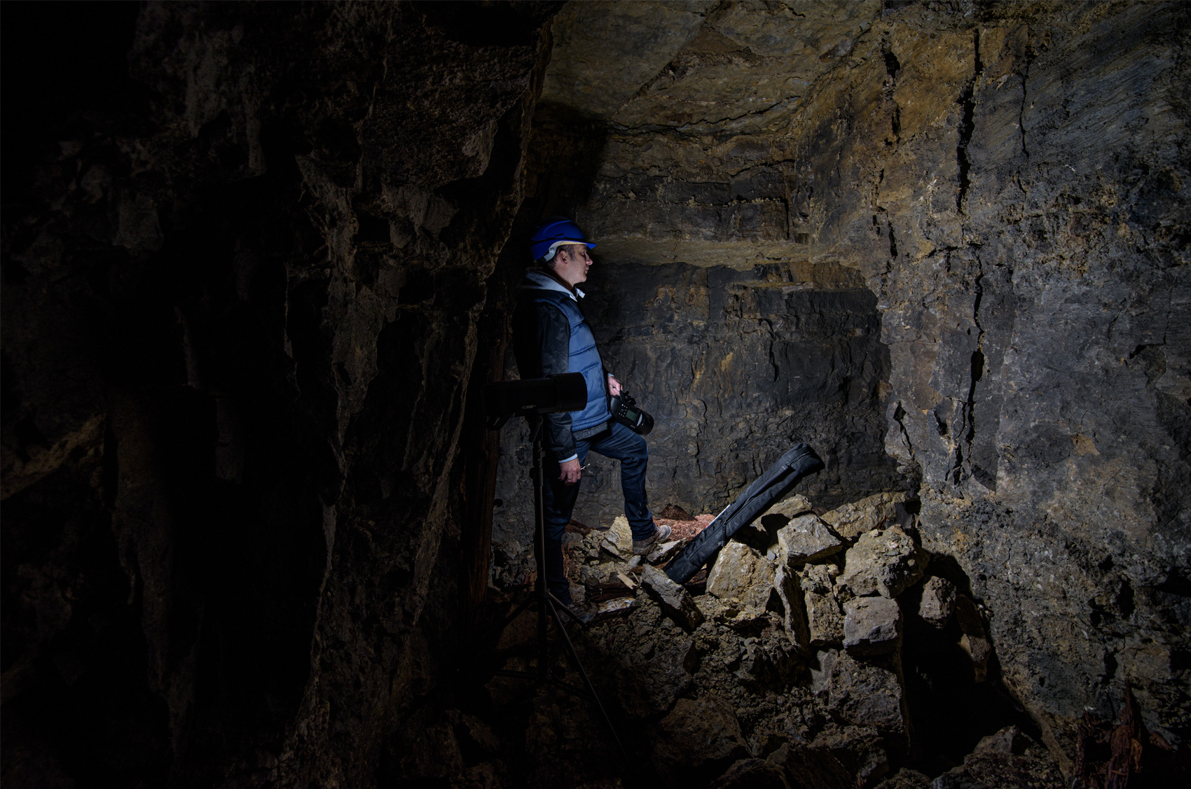 3D-Digitalisierung nach Grabungen nach verschollenen Stollen im Steinbruch des Konzentrationslagers Buchenwald im Oktober 2019. © digitus.art / Candy Welz